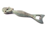 Mermaid-shaped bottle opener, simulating antique