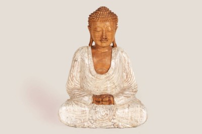Buda meditando blanco