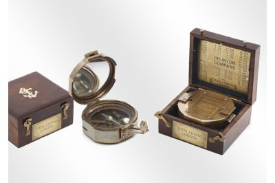 Antique brass compass