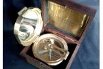 Antique brass compass