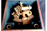 Old brass sextant