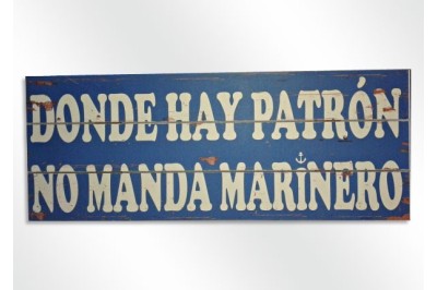 Plaque de bois "où il n'y a pas de modèle marin envoie"