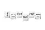 Set 6 glasses with knots