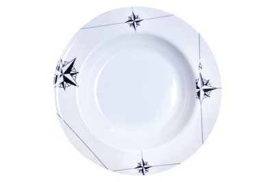 Melamine deep plate for boats, swimming pools or terraces 'NORTHWIND' model.