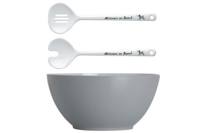 Salad Bowl WELCOME ONBOARD for boats, yachts and sailboats. Totally unbreakable and guaranteed.