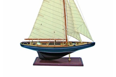 Dekorative blau Segelboot,