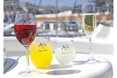 Set 6 Champagne glass WELCOME ONBOARD