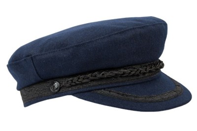 Gorro marinero de tela de color azul, de venta online.