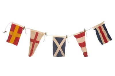 Ghirlanda di 5 Bandiere, per feste marinare.