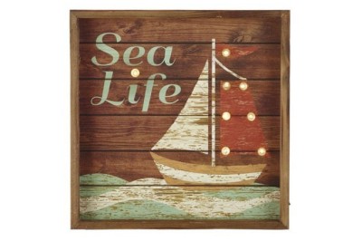 Tableau boîte de pêche avec beateau