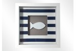 Tableau marine "poissons" bleu