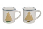 Set 4 Mug sailboat