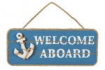 Placa fusta "Welcome Aboard"