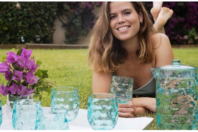 6 Wine Glass MOON - Acqua