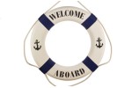 FLOATER BLUE STRIPE "Welcome onboard