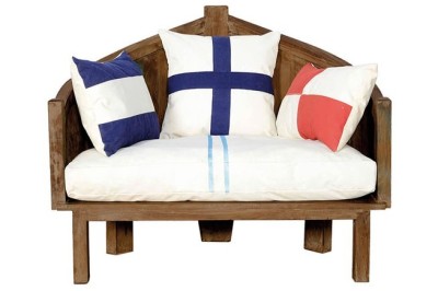 Armchair with cushions.