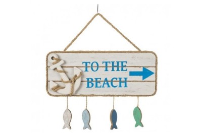 plaque de bois "To the Beach"