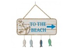 Placa madera "To the Beach"