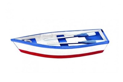 Bote de remos blanco