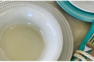 Set 6 Assiette plate  HARMONY Perla