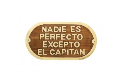Plakette "NADIE ES PERFECTO..."