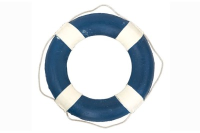 Dekorative blau Rettungsring