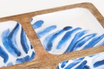Enameled blue tray